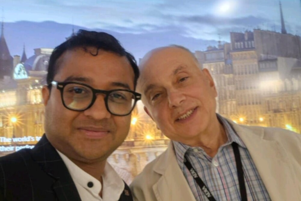 LAQSA Co-Founder Pankaj Mani in discussion with Dr. Alexander Lipton, Global Quant Head,ADIA(Abu Dhabi Investment Board) & Advisory Board Member, ADIA Lab